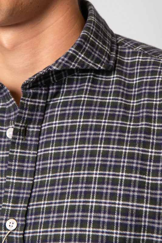CAMISA ESCOCESA VERDE OLIVA