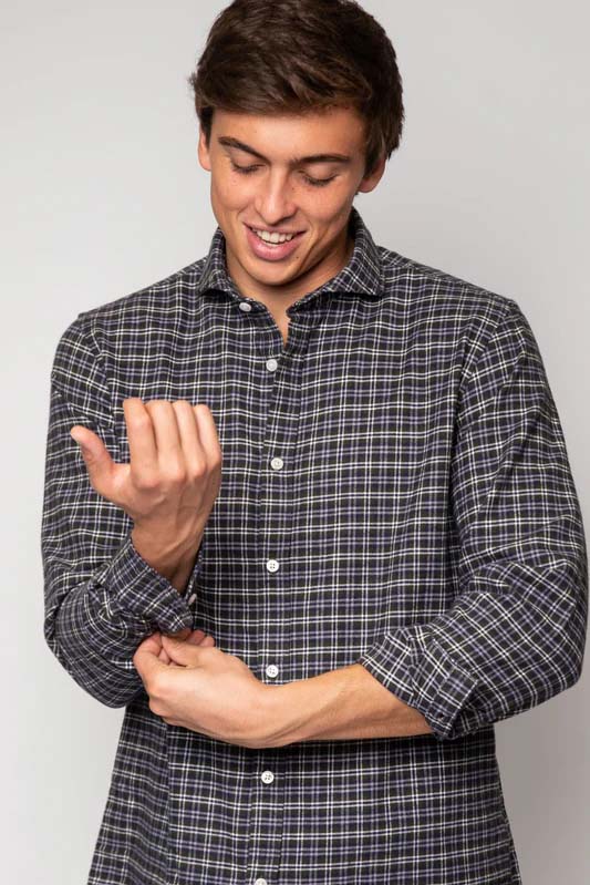 CAMISA ESCOCESA VERDE OLIVA