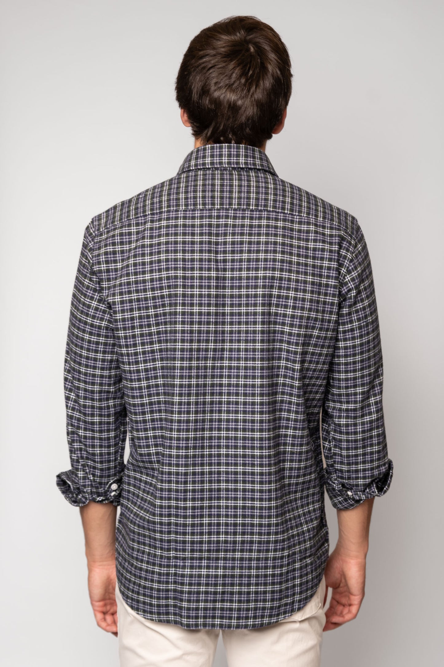 CAMISA ESCOCESA VERDE OLIVA