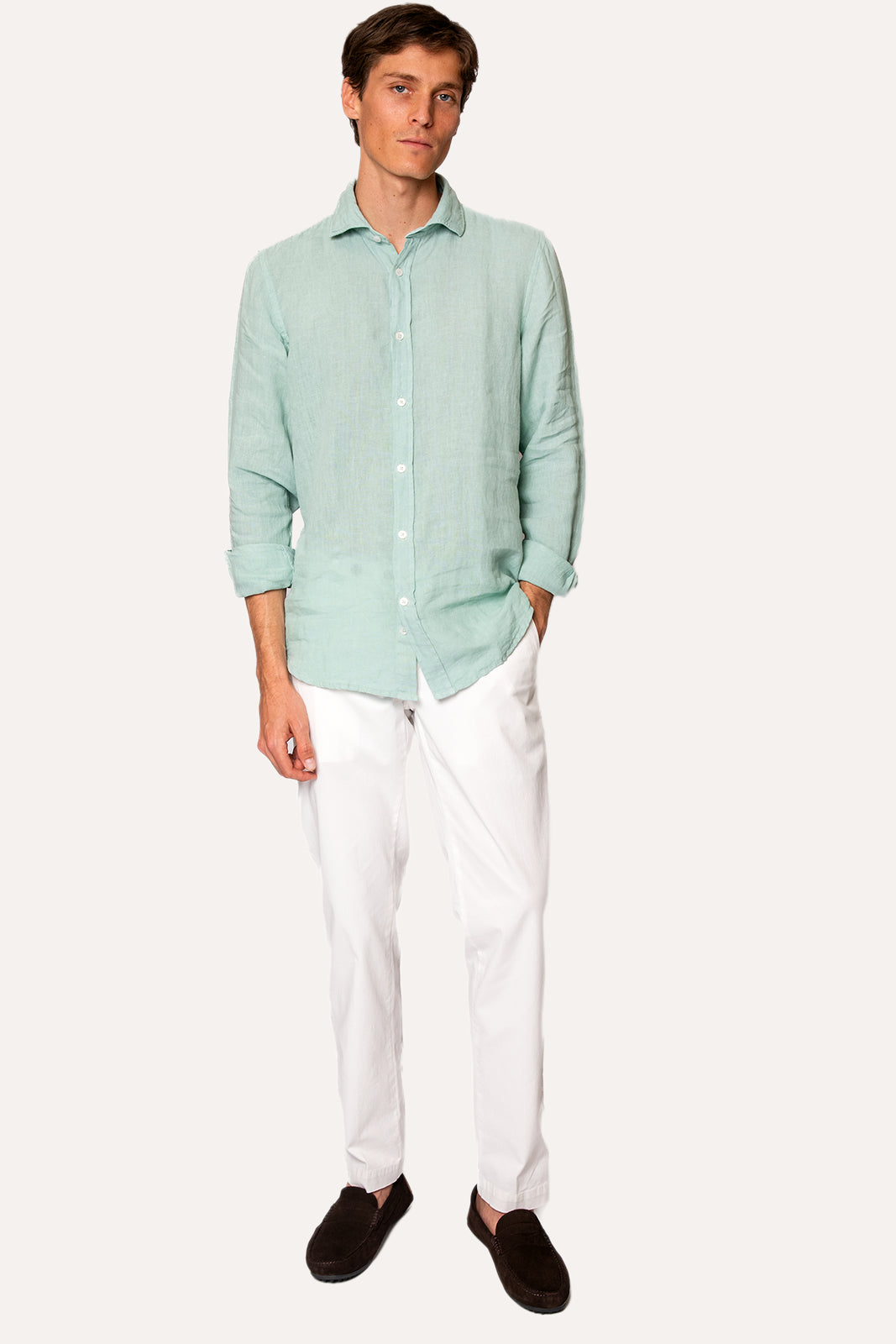 CAMISA DE LINO VERDE