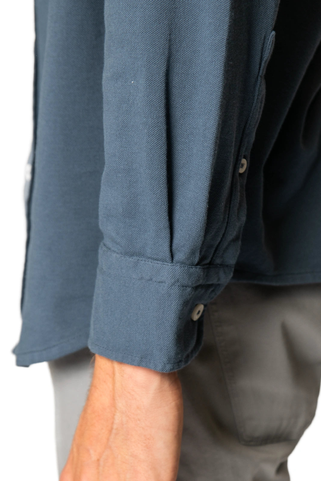 CAMISA DE PIQUÉ AZUL OSCURO