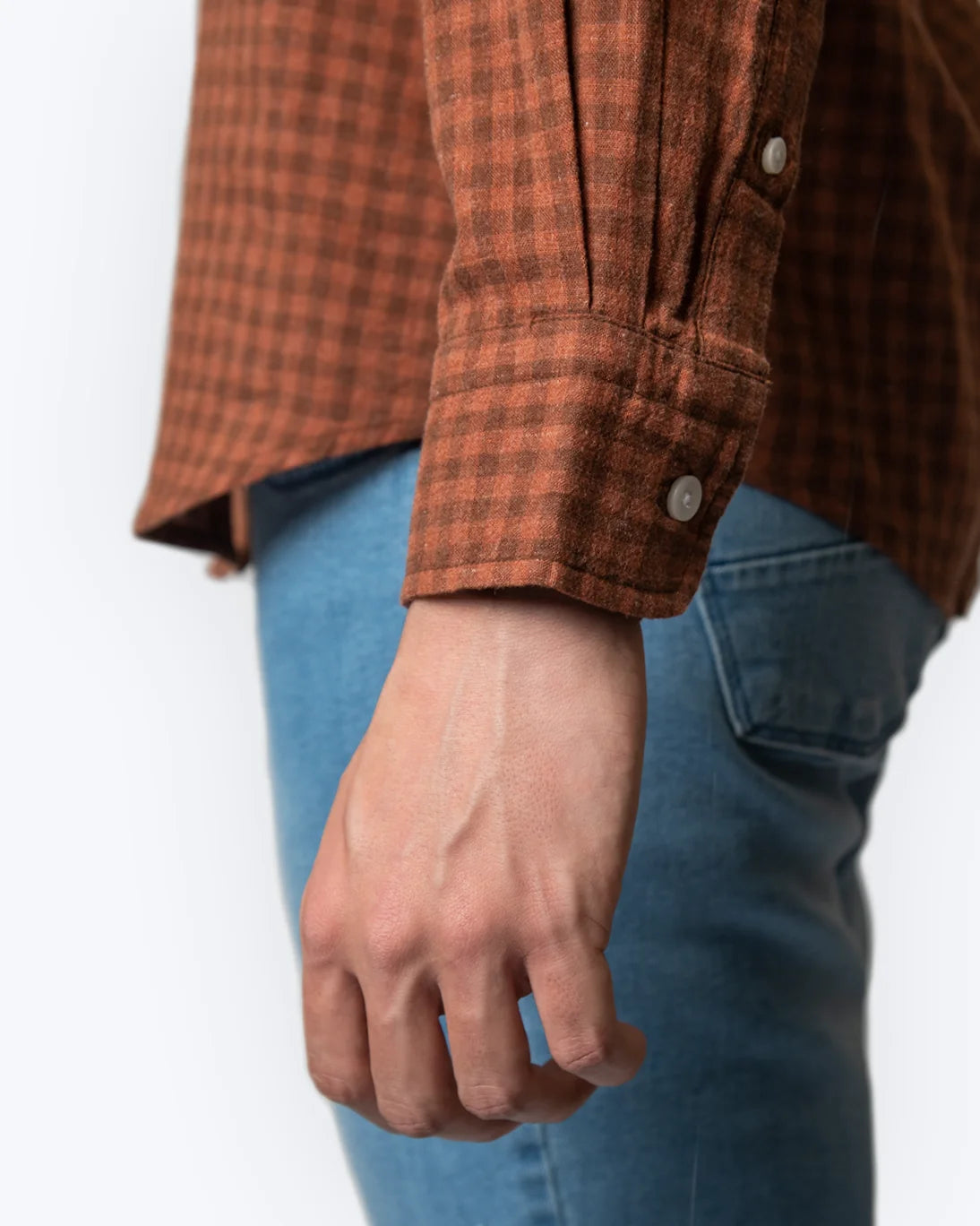 CAMISA TEJA DE LINO CON CUADROS