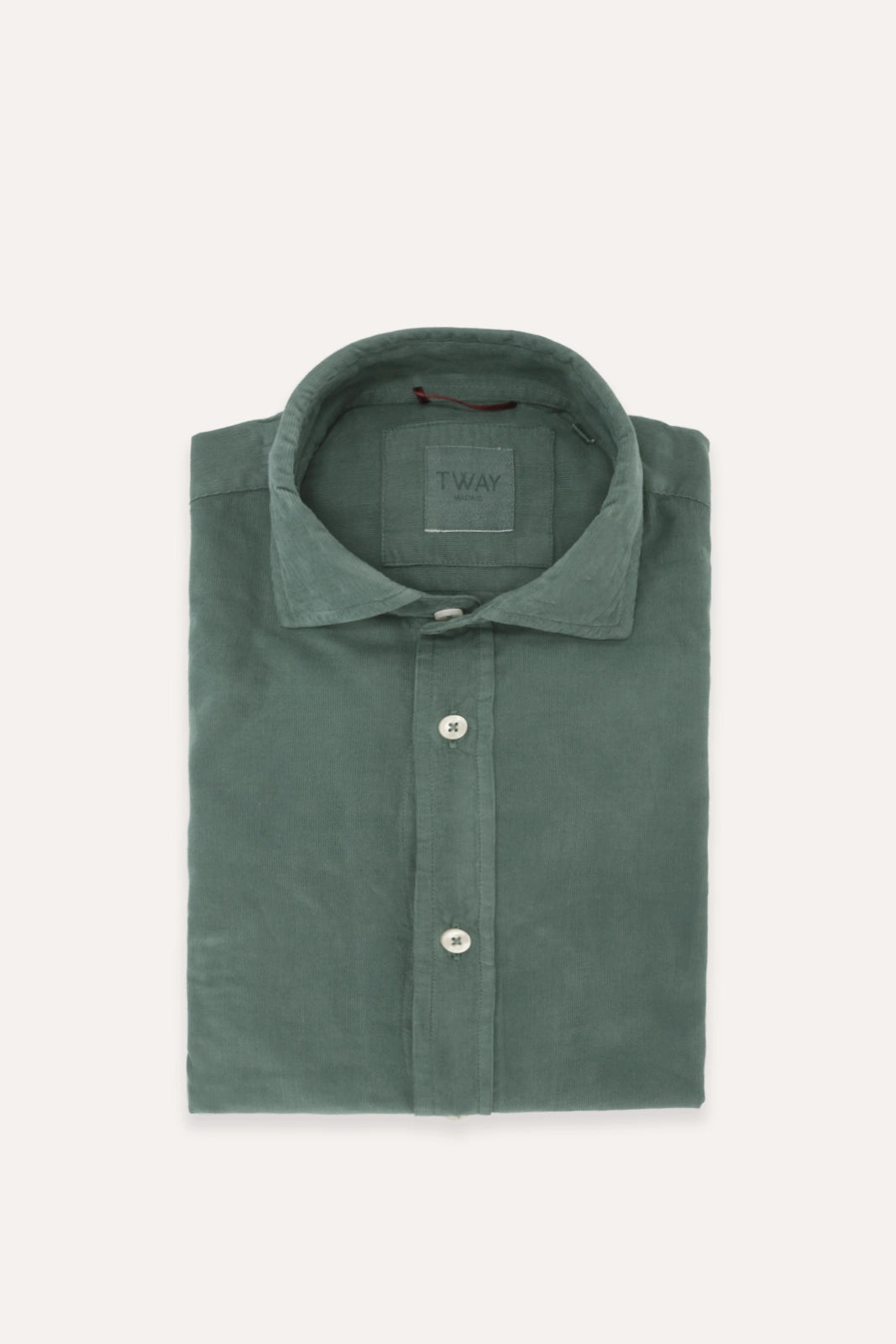 CAMISA DE MICROPANA VERDE LAVADO