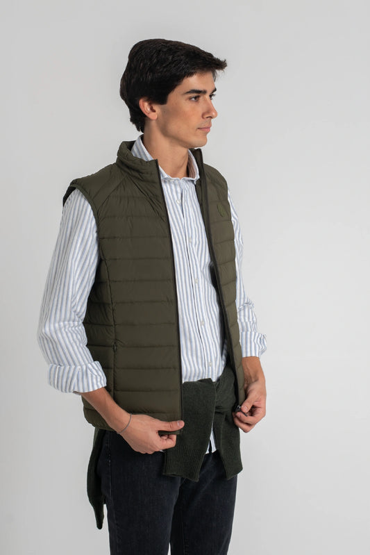 CHALECO DE PLUMAS VERDE JOTT
