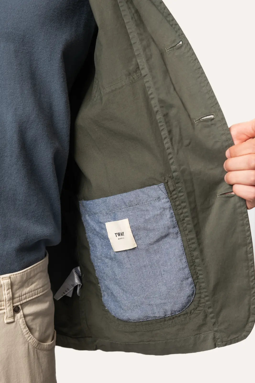 CHAQUETA LIGERA VERDE OSCURO