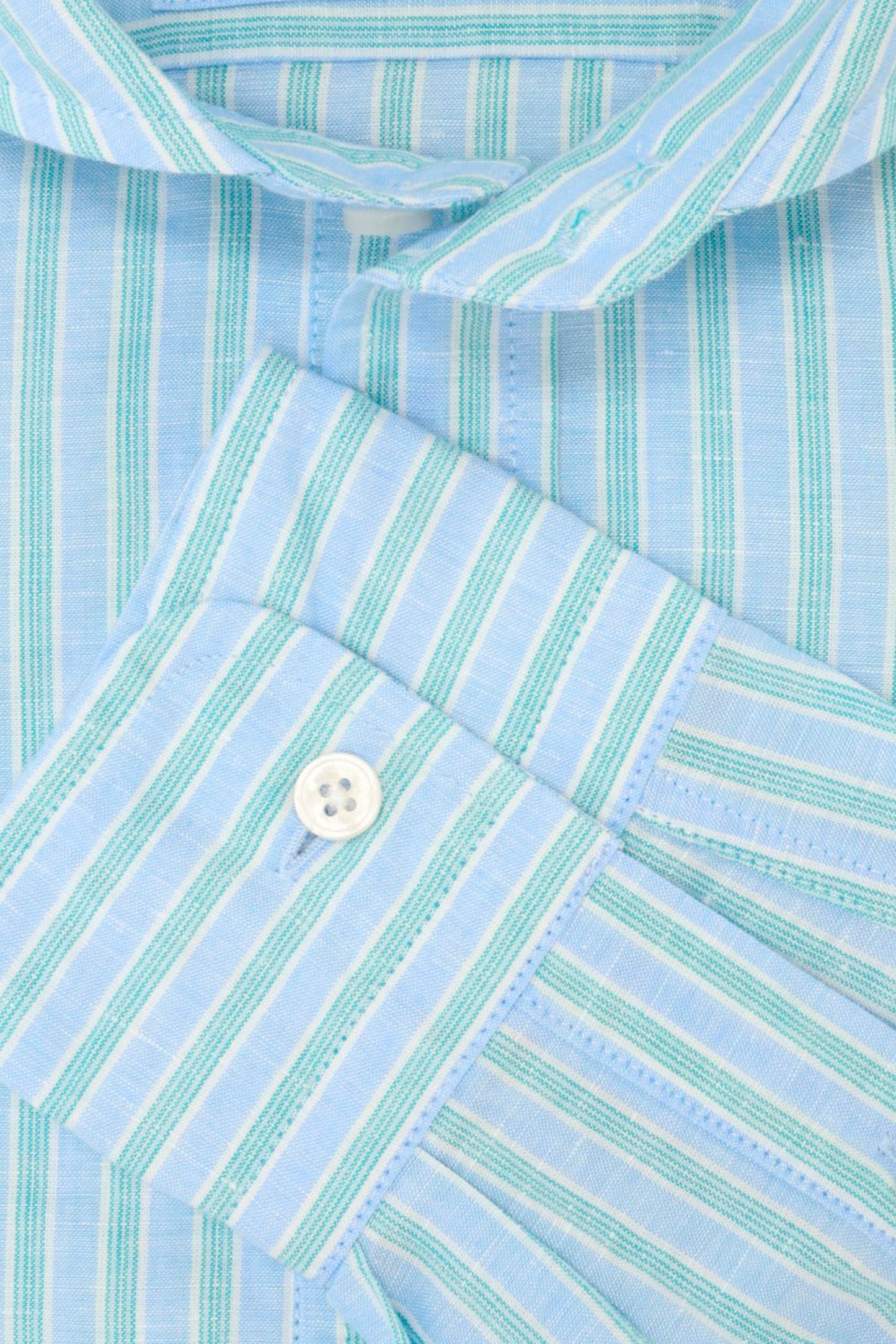 Polera Lino Azul Rayas Tway