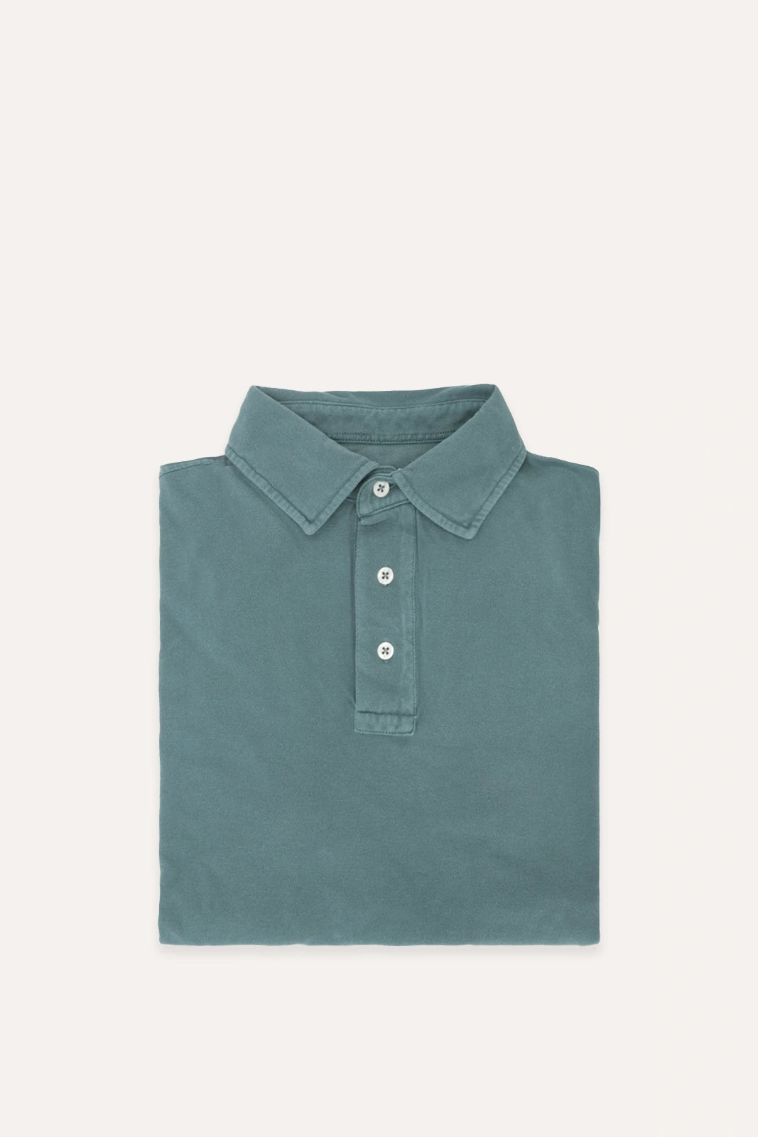 POLO MANGA LARGA PIQUÉ VERDE