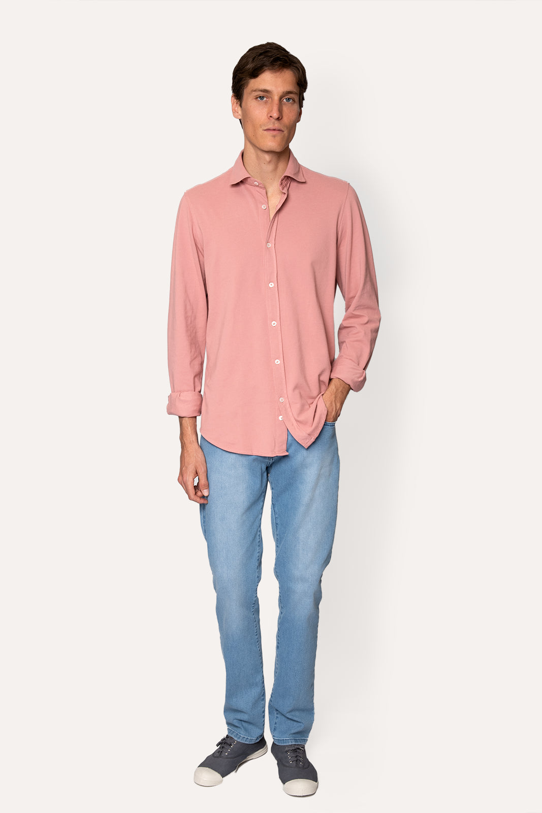 CAMISA DE PIQUÉ ROSA