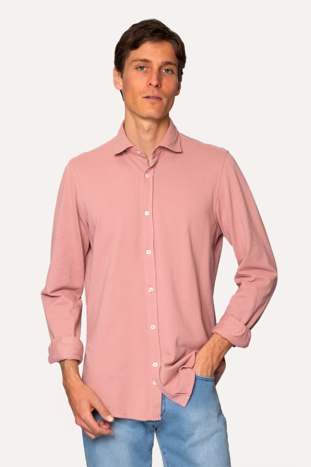 CAMISA DE PIQUÉ ROSA