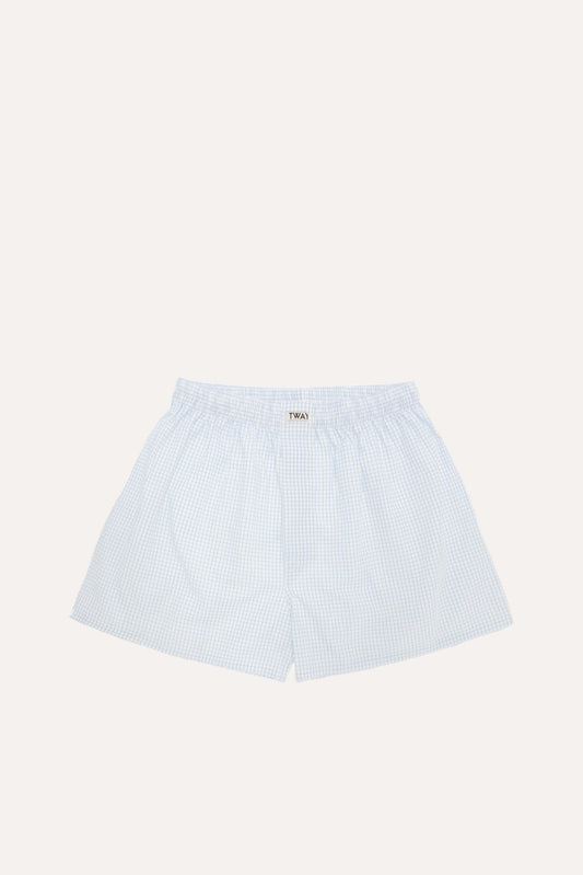 CALZONCILLOS DE CUADROS BLANCOS Y AZULES BÓXER