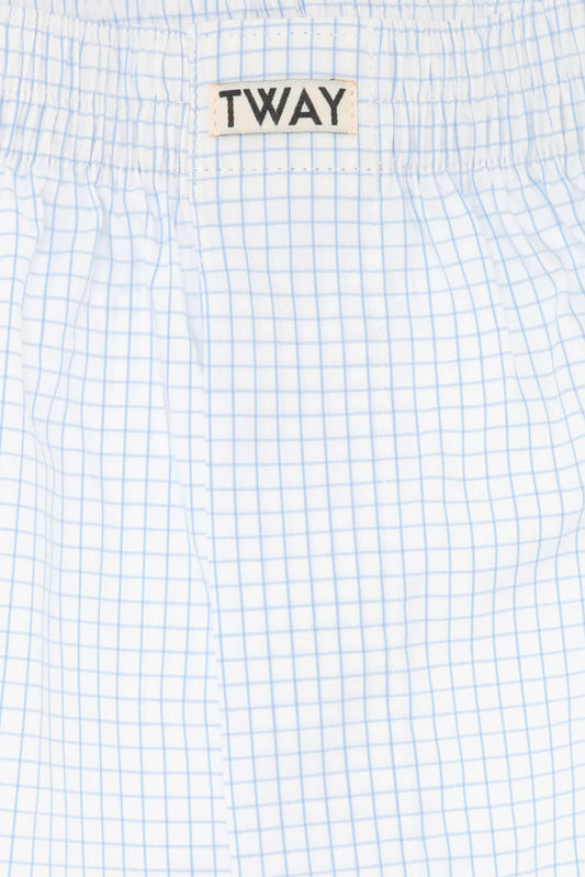 CALZONCILLOS DE CUADROS BLANCOS Y AZULES BÓXER