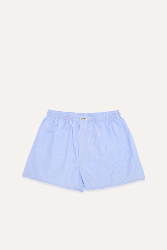 CALZONCILLOS DE RAYAS FINAS AZULES BÓXER