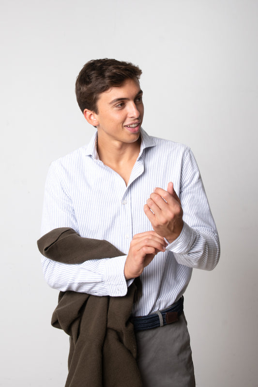 CAMISA DE RAYAS AZULES