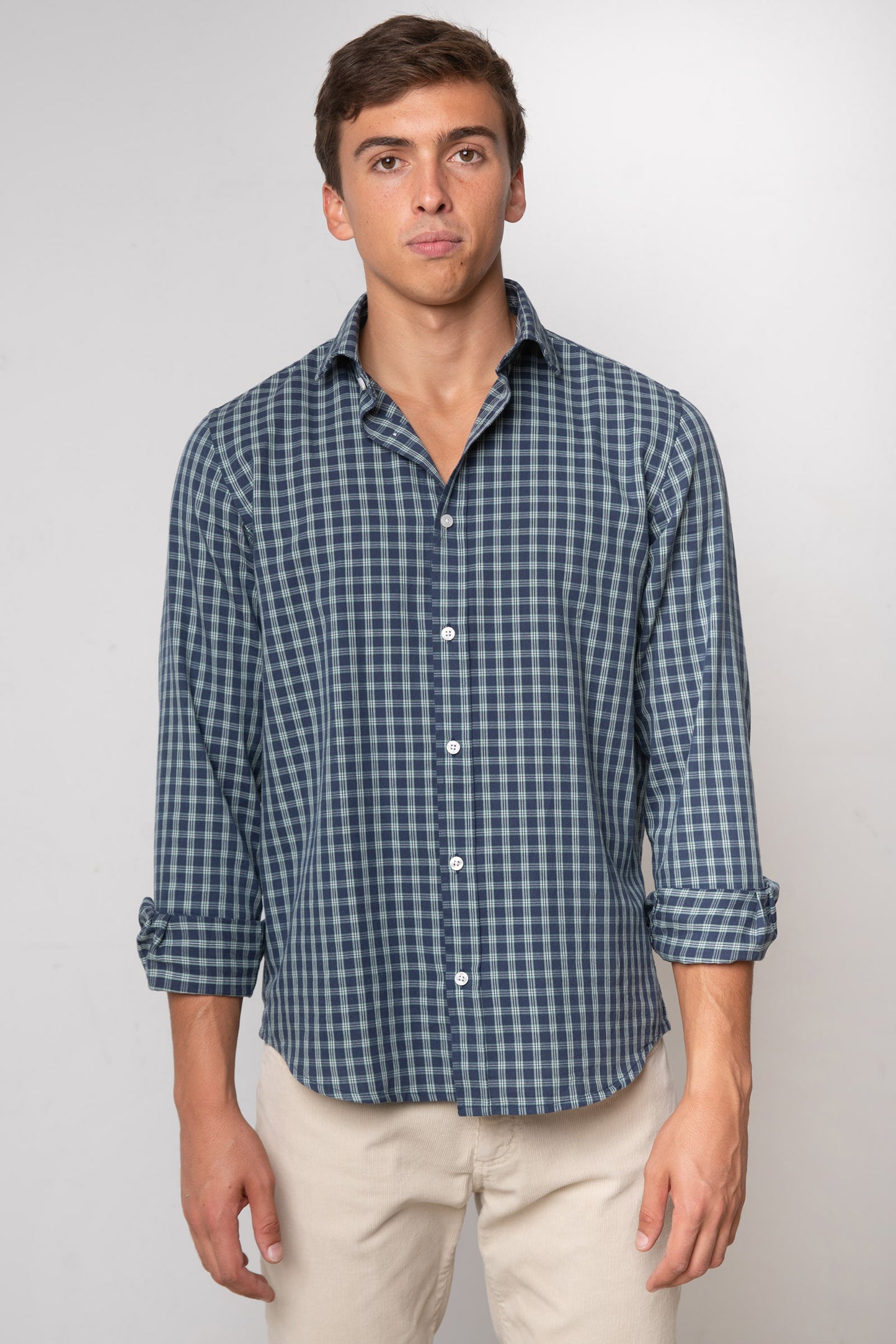 CAMISA DE CUADROS AZUL OSCURO