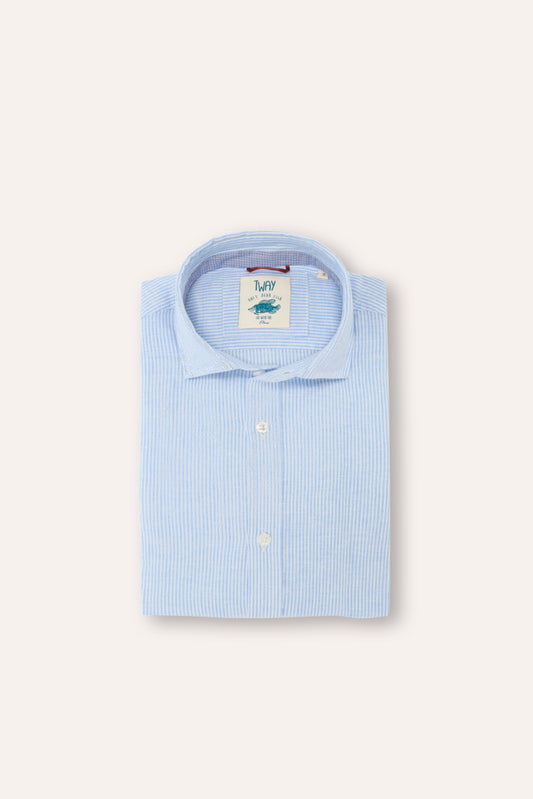 Camisa Rayas Azul Tway