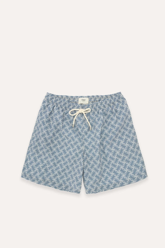 TRAJE DE BAÑO ÉTNICO AZUL GRISÁCEO