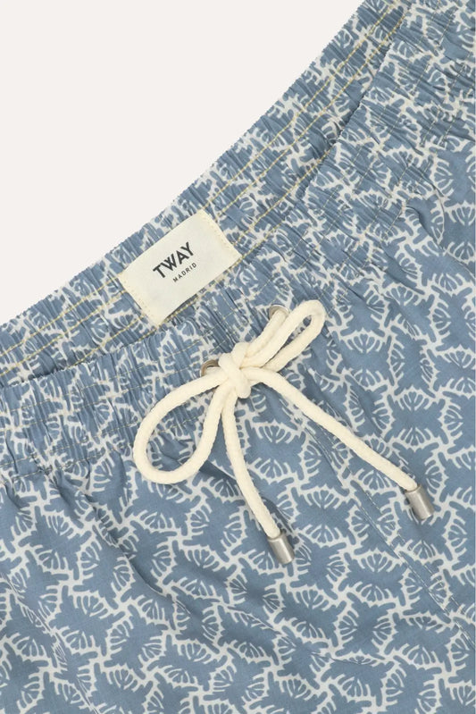 TRAJE DE BAÑO ÉTNICO AZUL GRISÁCEO