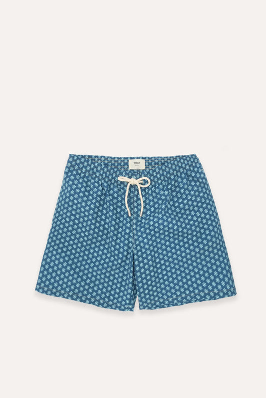 TRAJE DE BAÑO FLOR AZUL