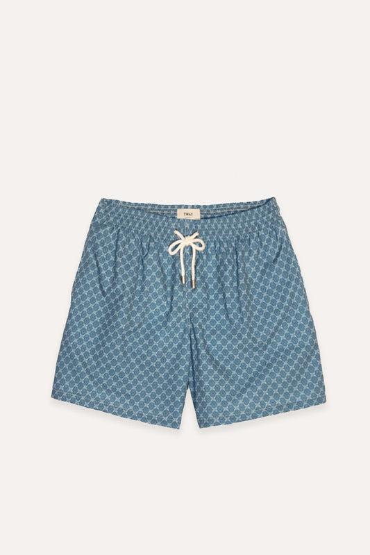 TRAJE DE BAÑO GEOMÉTRICO AZUL