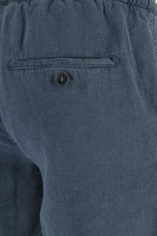 BERMUDAS DE LINO AZUL