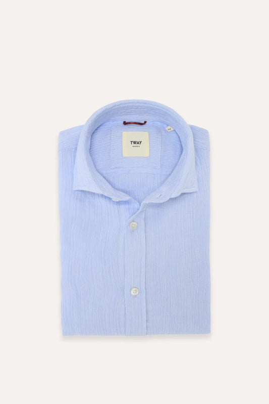 CAMISA BÁMBULA MIL RAYAS AZUL