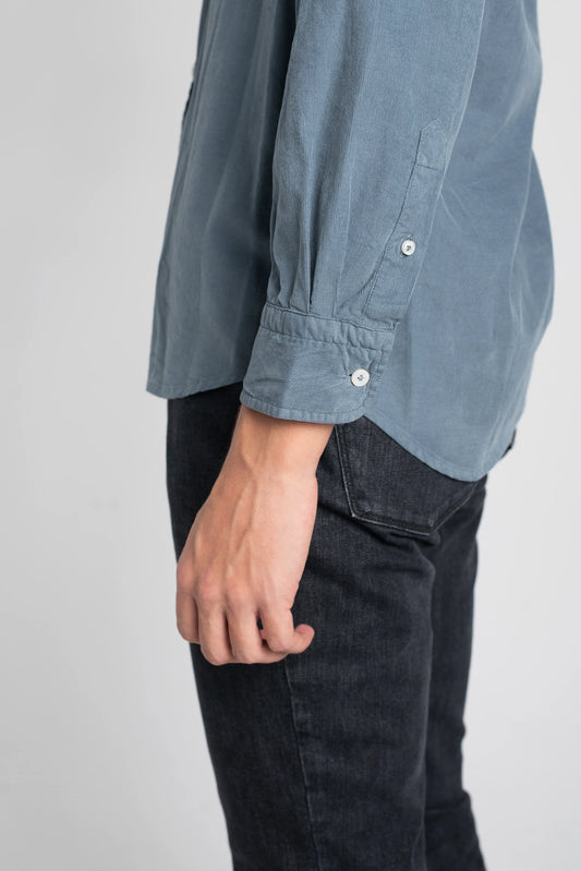 CAMISA DE MICROPANA AZUL CLARO LAVADO