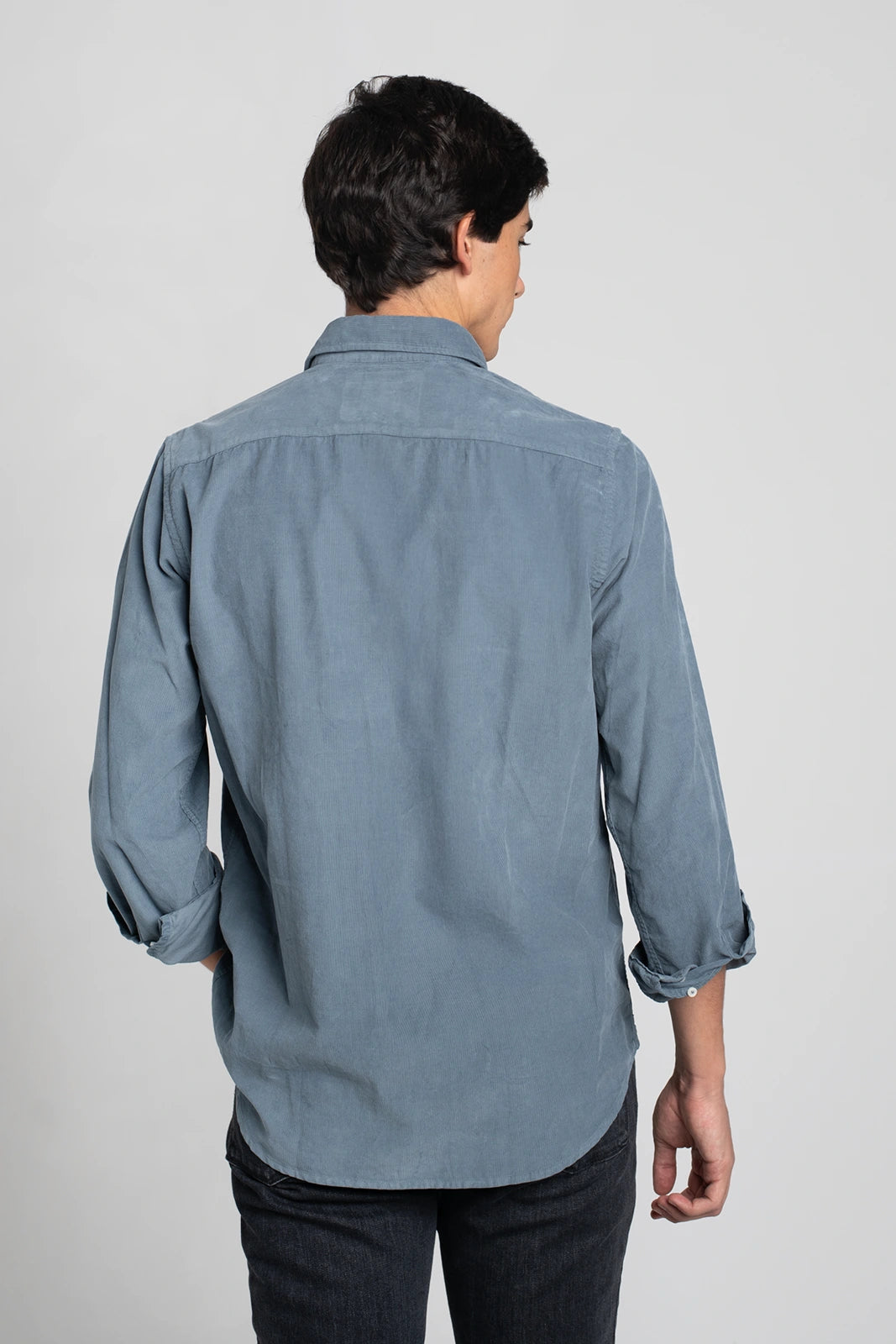 CAMISA DE MICROPANA AZUL CLARO LAVADO