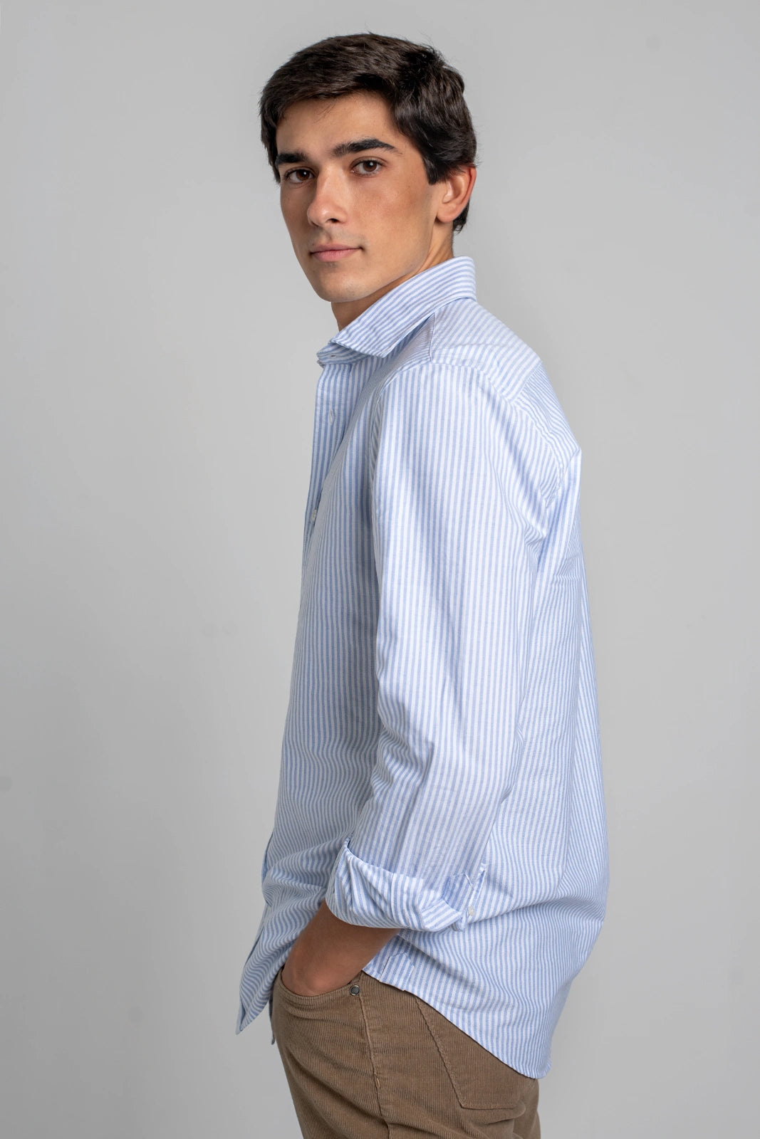 CAMISA RAYAS AZUL CLARO Y BLANCO