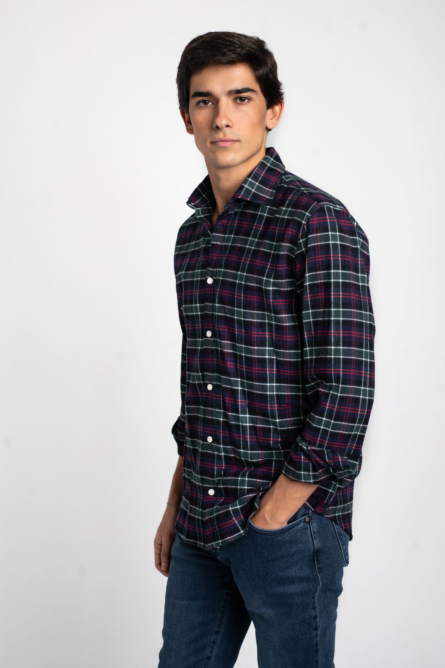 CAMISA ESCOCESA AZUL