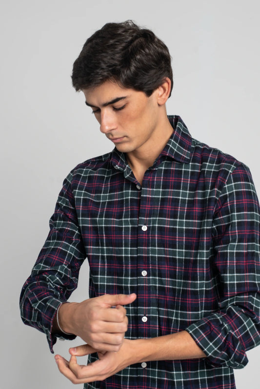 CAMISA ESCOCESA AZUL