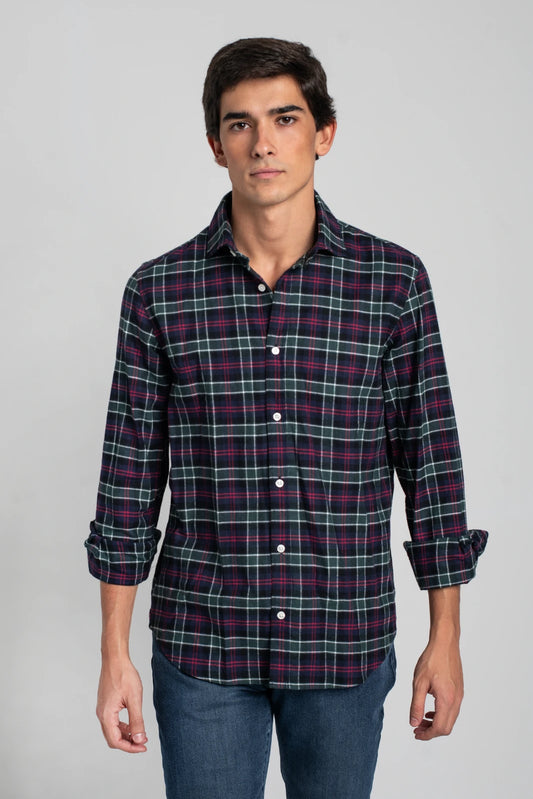 CAMISA ESCOCESA AZUL