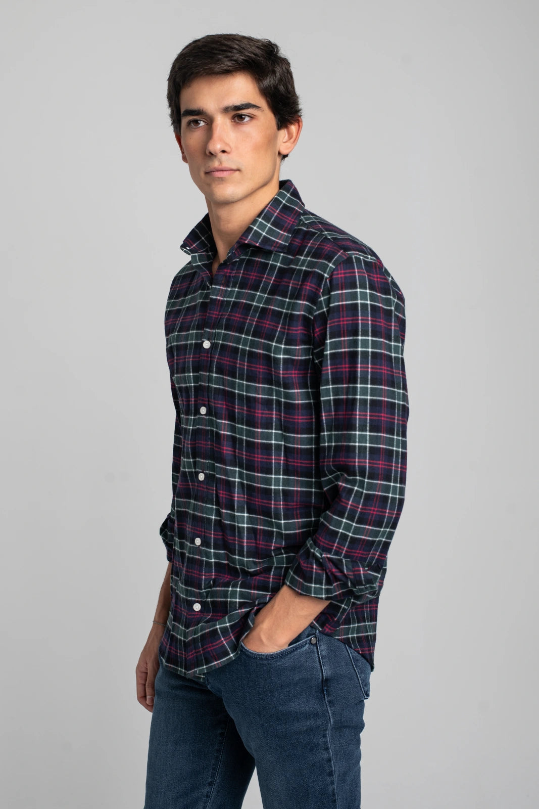 CAMISA ESCOCESA AZUL