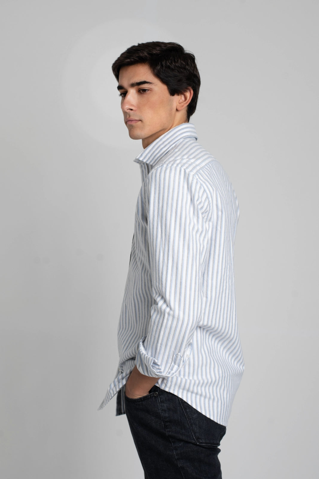 CAMISA BLANCA CON DOBLE RAYA