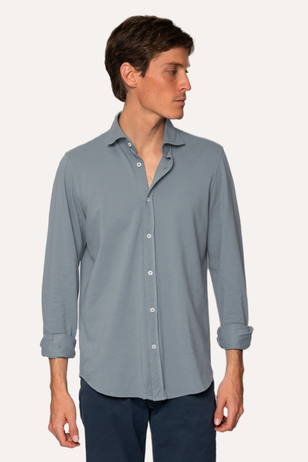 CAMISA PIQUÉ GRIS