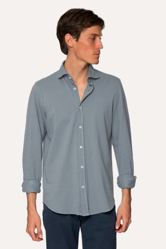 CAMISA PIQUÉ GRIS