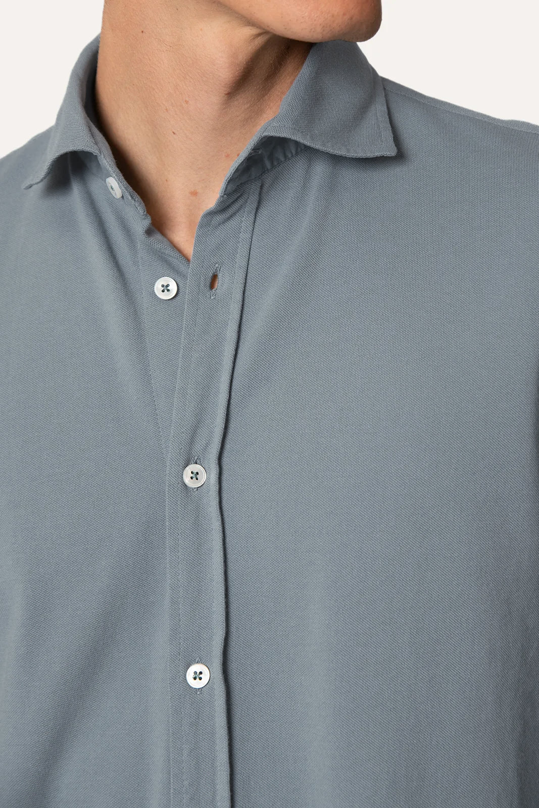 CAMISA PIQUÉ GRIS