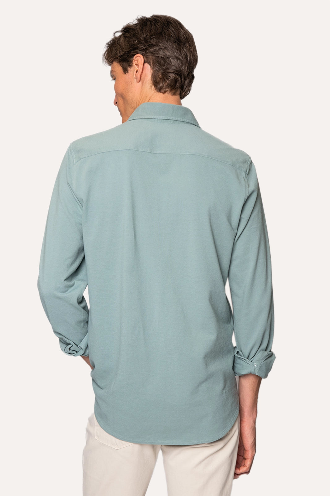 CAMISA PIQUÉ VERDE AGUA