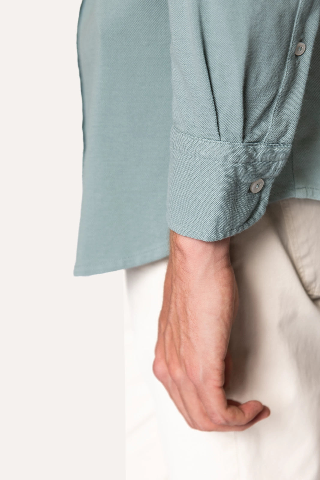 CAMISA PIQUÉ VERDE AGUA