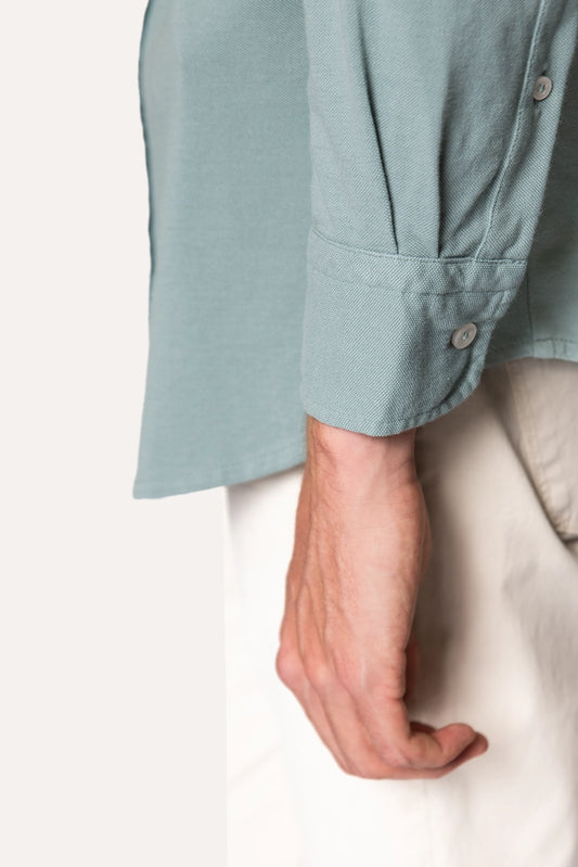 CAMISA PIQUÉ VERDE AGUA