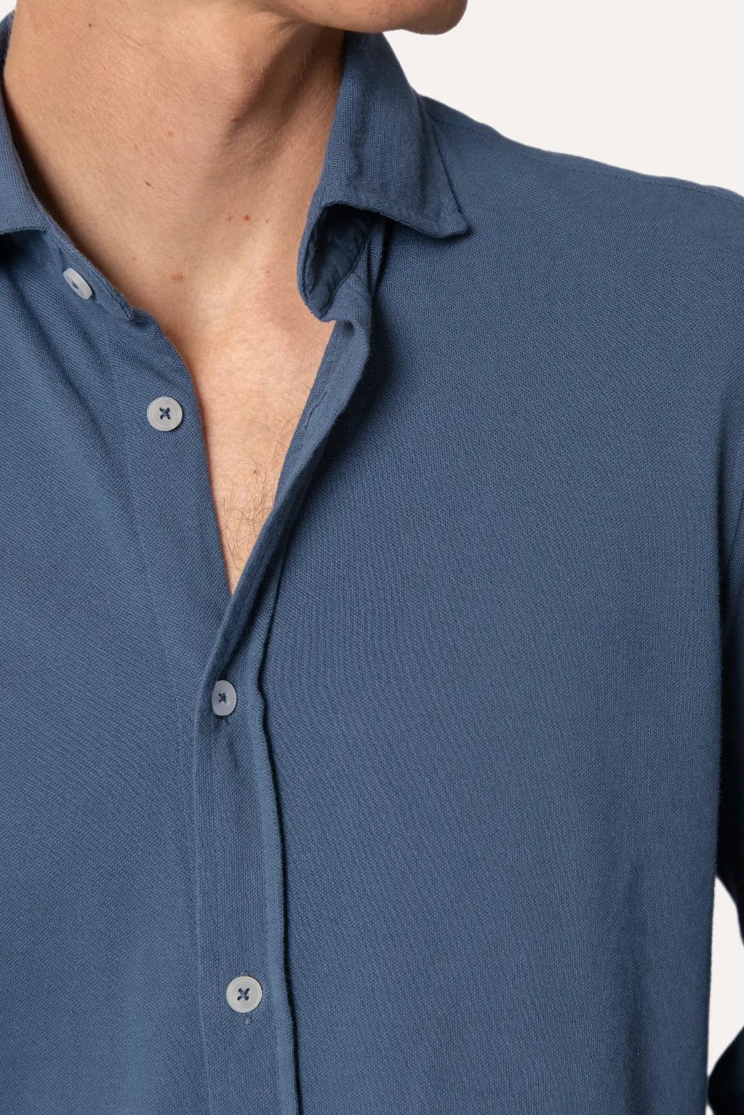 CAMISA PIQUÉ AZUL