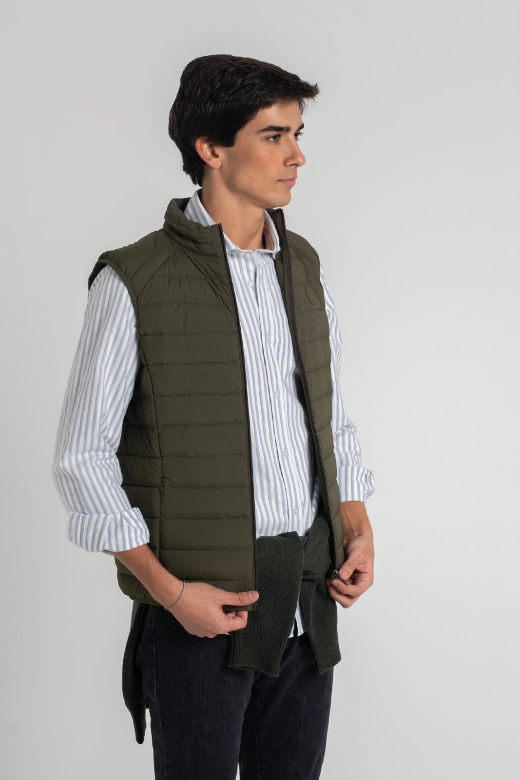 CHALECO DE PLUMAS VERDE JOTT