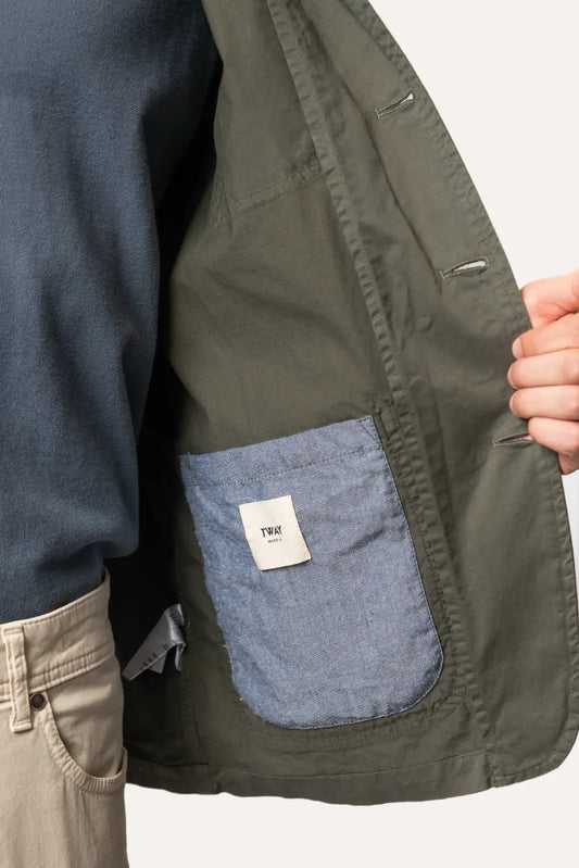 CHAQUETA LIGERA VERDE OSCURO