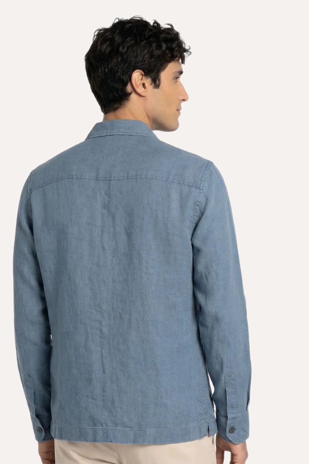 SOBRECAMISA LORENZO LINO AZUL CLARO
