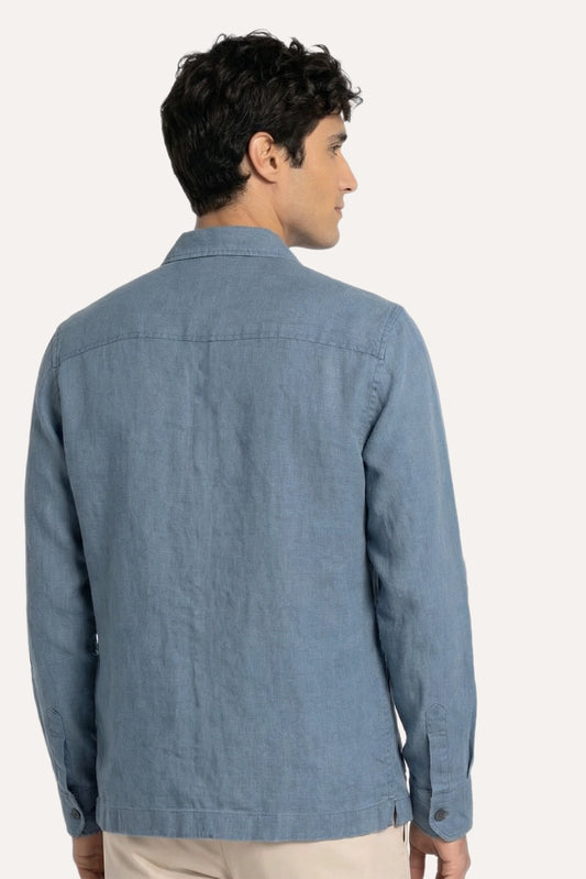 SOBRECAMISA LORENZO LINO AZUL CLARO