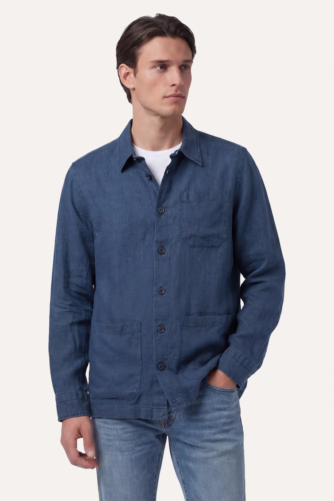 SOBRECAMISA LORENZO LINO AZUL