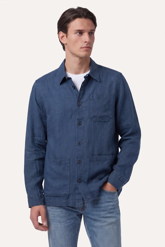 SOBRECAMISA LORENZO LINO AZUL