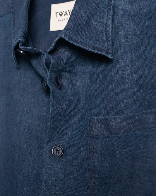 SOBRECAMISA LORENZO LINO AZUL