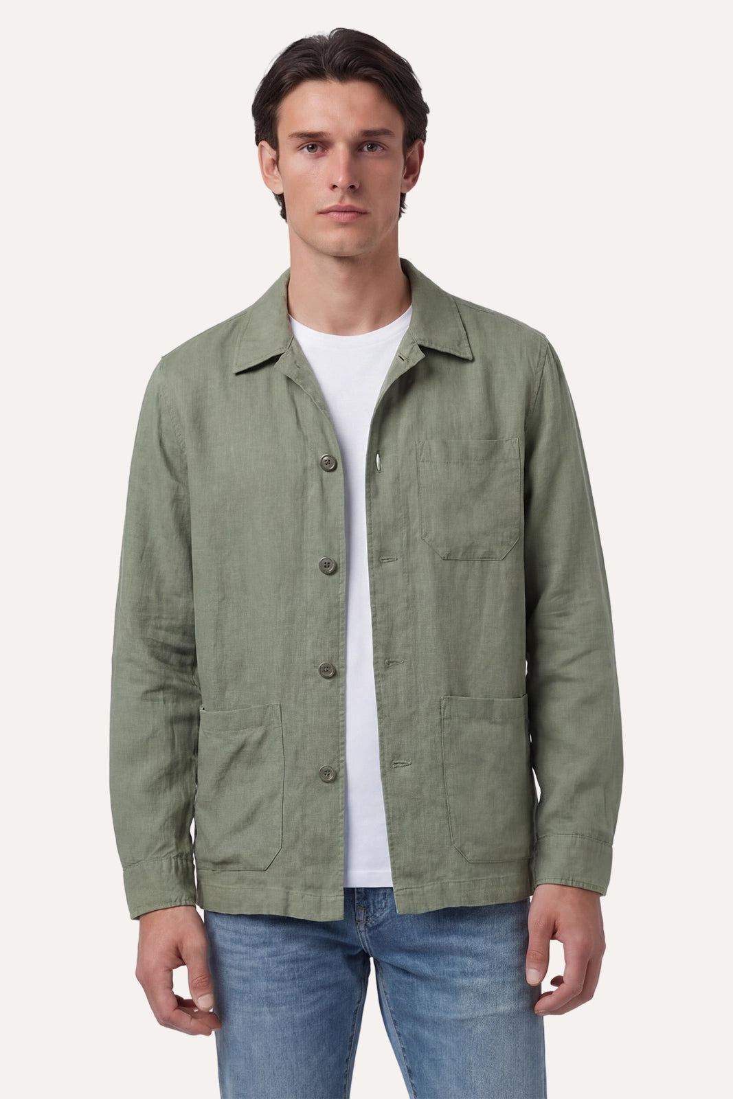 SOBRECAMISA LORENZO LINO VERDE