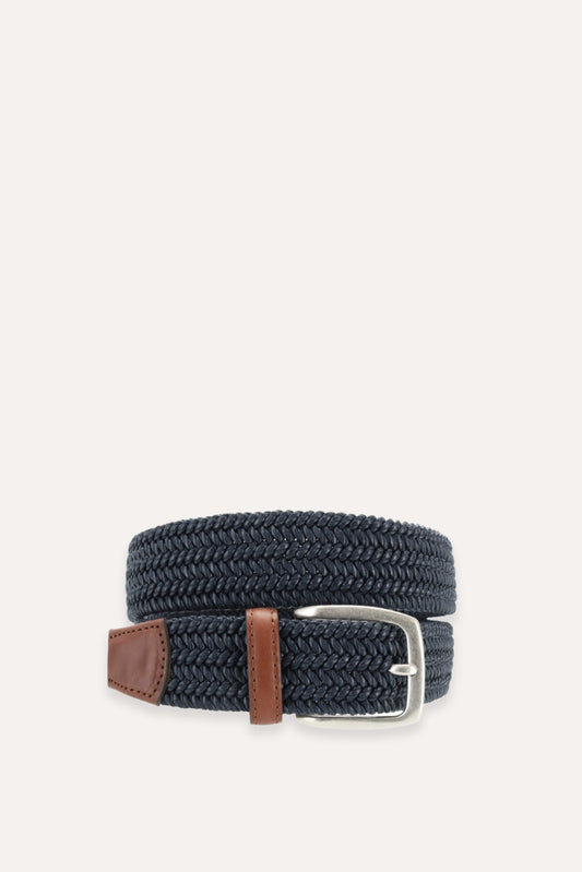 CINTURÓN ELÁSTICO TRENZADO NAVY