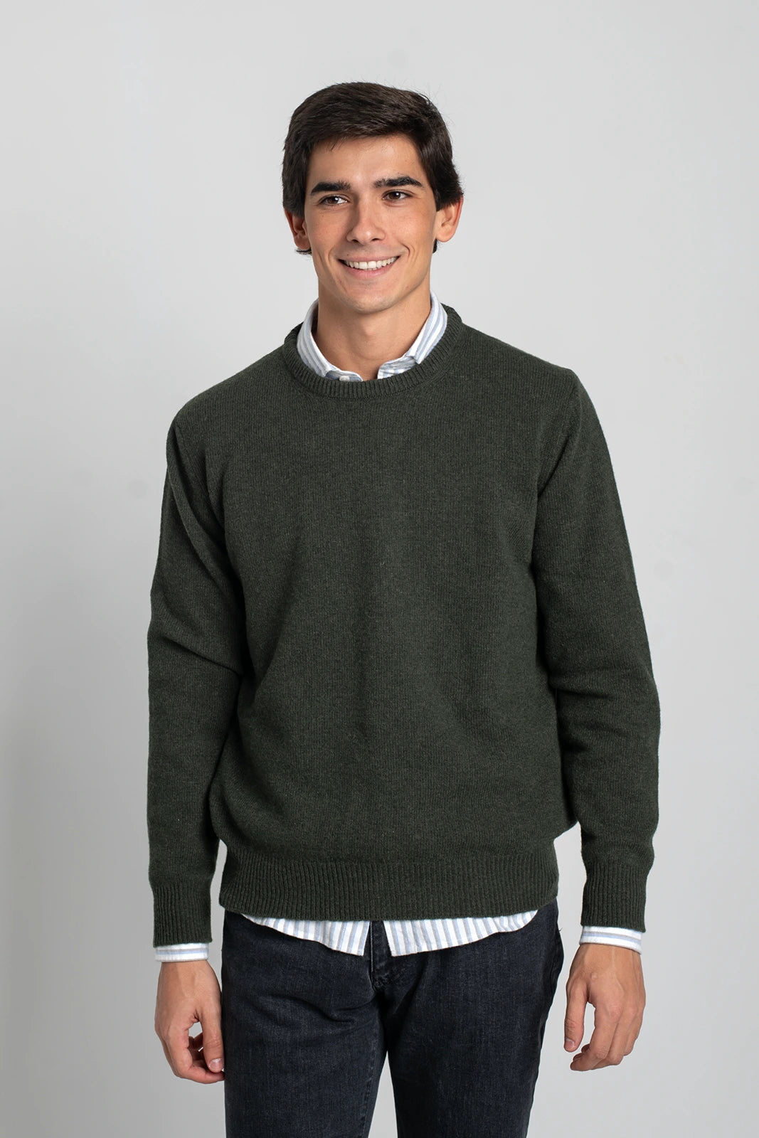 JERSEY CUELLO A CAJA VERDE OSCURO